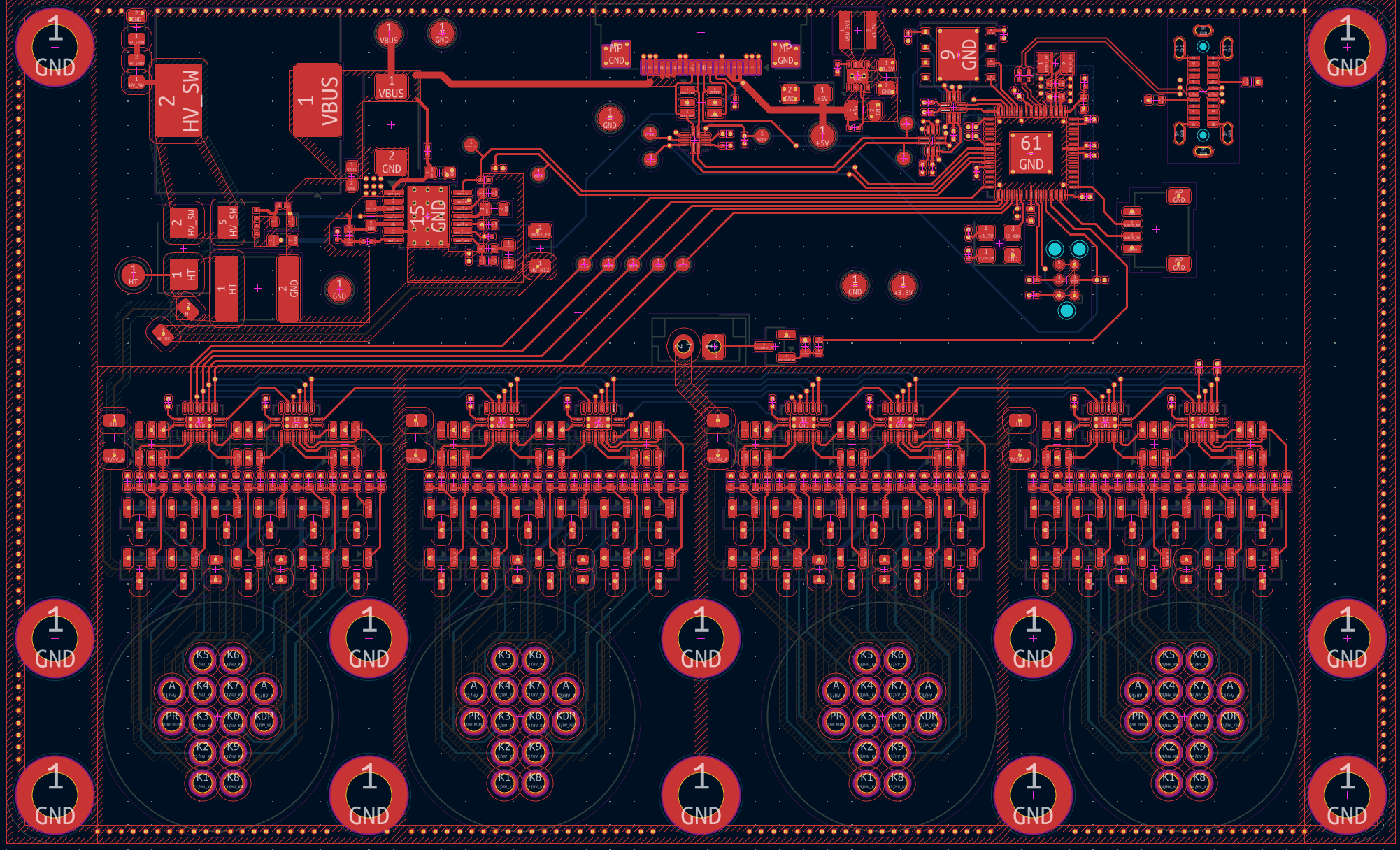 PCB layout of the ZM1000 display board